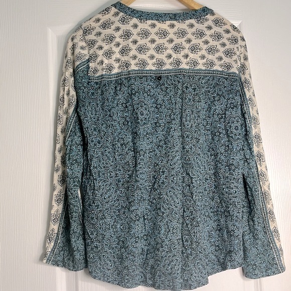 Style & Co PETITE Boho pattern top blouse - Picture 3 of 7